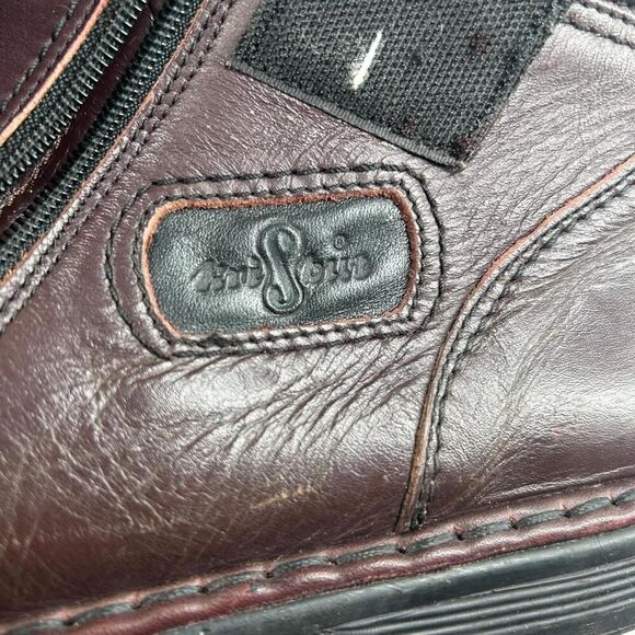 KRISBUT Men's Brown Leather Boots Size 42 US 9 Zippered Ankle Fashion Boot - Picture 10 of 12